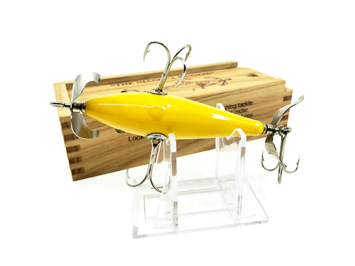 Little Sac Bait Company Niangua Minnow Yellow Color Signed Wooden Box