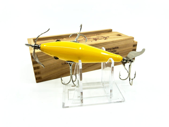 Little Sac Bait Company Niangua Minnow Yellow Color Signed Wooden Box