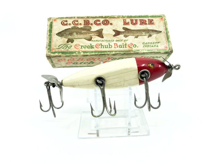 Creek Chub Injured Minnow 1500 White and Red 1502 Color with Box