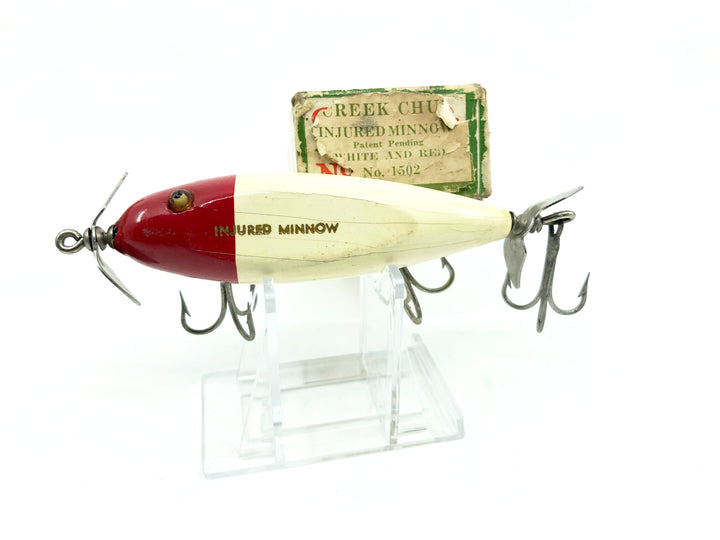Creek Chub Injured Minnow 1500 White and Red 1502 Color with Box