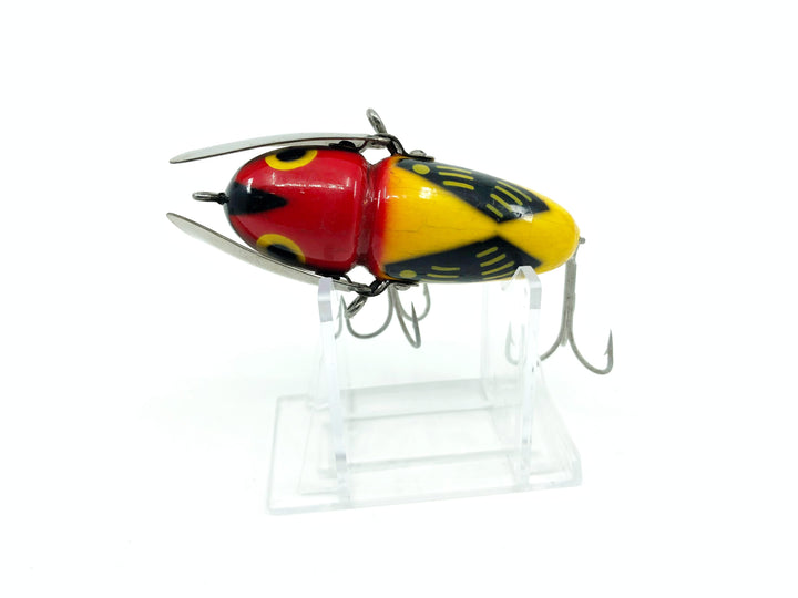 Heddon Wooden Crazy Crawler 2100 YRH Yellow Red Head-2 Pc Hardware