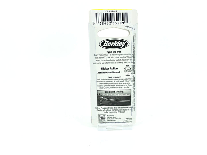 Berkley Flicker Shad FFSH4M-BGS Black Gold Sunset Color New on Card