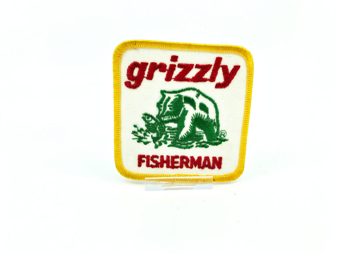 Grizzly Fisherman Vintage Fishing Patch