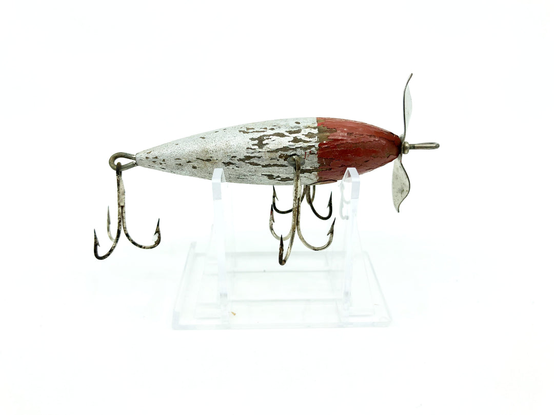 South Bend / Best-O-Luck Underwater Minnow Red Head Aluminum Color