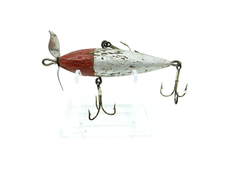 South Bend / Best-O-Luck Underwater Minnow Red Head Aluminum Color