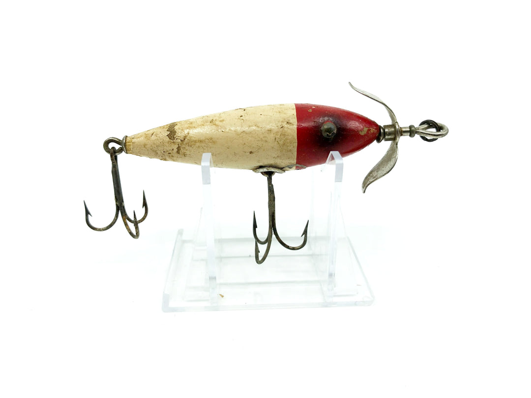 South Bend / Best-O-Luck Underwater Minnow Red Head White Body Color
