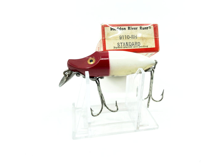 Heddon River Runt Spook Sinker 9110-RH Red Head White Color with Box
