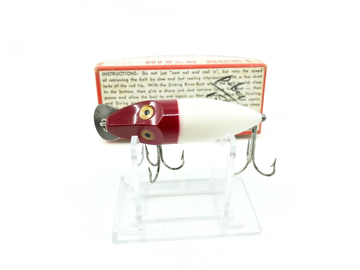 Heddon River Runt Spook Sinker 9110-RH Red Head White Color with Box