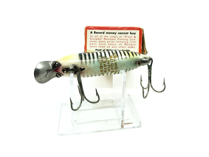 Heddon River Runt Spook Floater 9400-XBP Pearl and Black Shore Minnow Color with Box