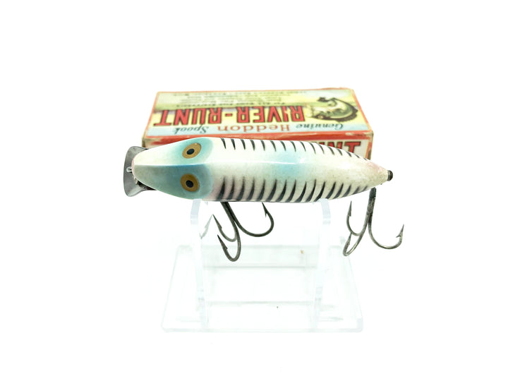 Heddon River Runt Spook Floater 9400-XBP Pearl and Black Shore Minnow Color with Box