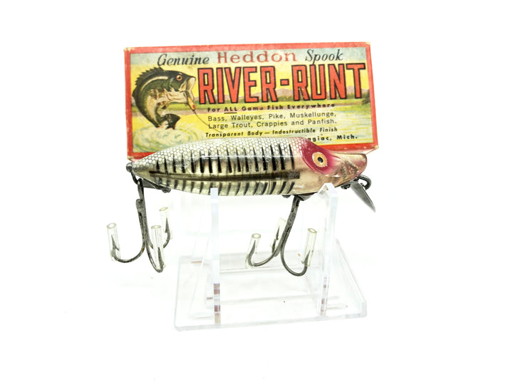 Heddon River Runt Spook Floater 9400-XRS Silver Shore Color with Box - Nice Shape - Papers