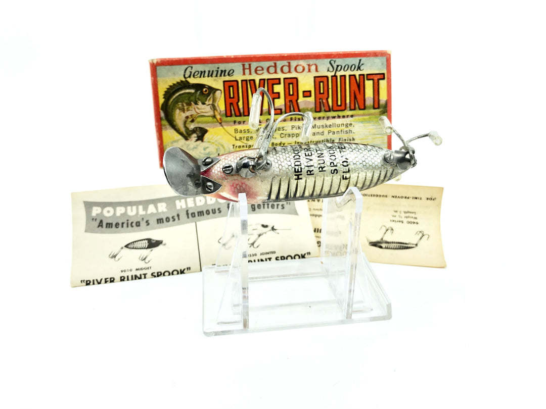 Heddon River Runt Spook Floater 9400-XRS Silver Shore Color with Box - Nice Shape - Papers