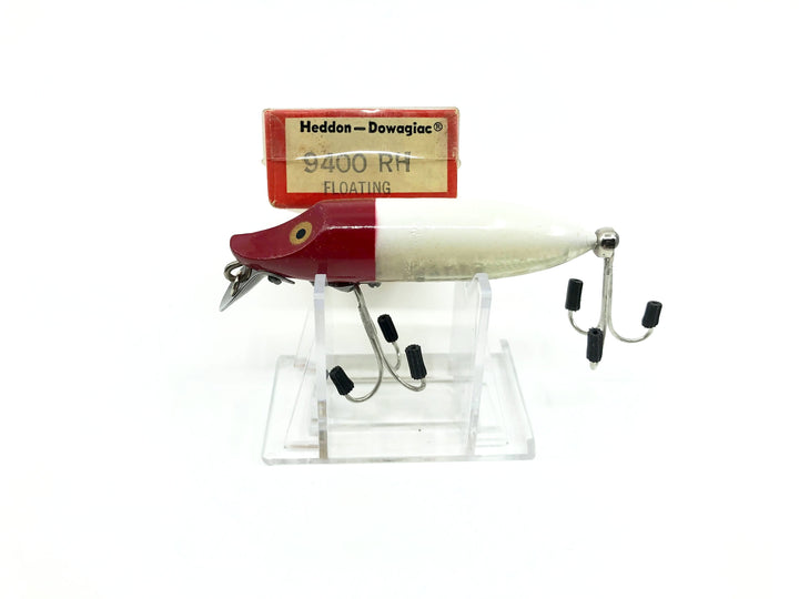 Heddon River Runt Spook Floater 9400-RH Red Head Color with Box - Nice Shape - Plastic Top Box