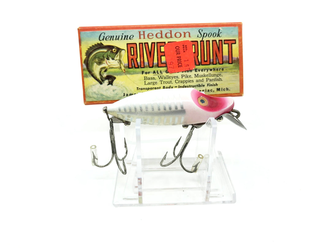 Heddon River Runt Spook Sinker 9110-XRW Red and White Shore Minnow Color with Box