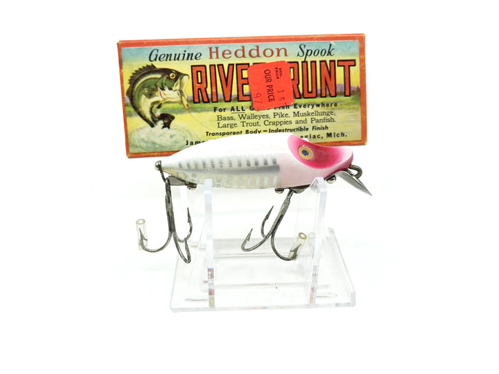 Heddon River Runt Spook Sinker 9110-XRW Red and White Shore Minnow Color with Box