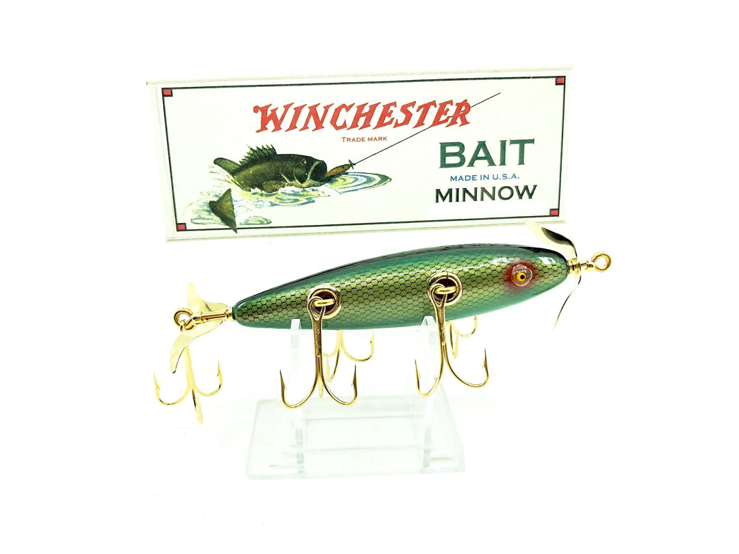 Winchester No. 2001 Green Scale Minnow in Box (Tackle Classics pre-Little Sac Bait)