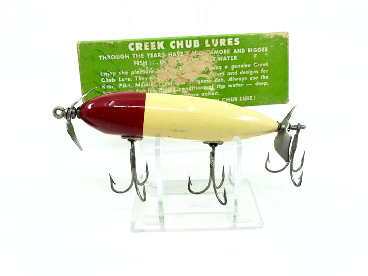 Creek Chub Injured Minnow 1500 Red White 1502 Color with Plastic Top Box