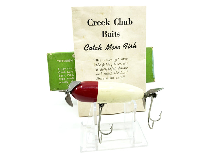 Creek Chub Baby Injured Minnow 1600 Red White 1602 Color with Plastic Top Box