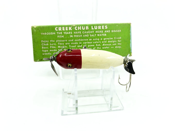 Creek Chub Baby Injured Minnow 1600 Red White 1602 Color with Plastic Top Box