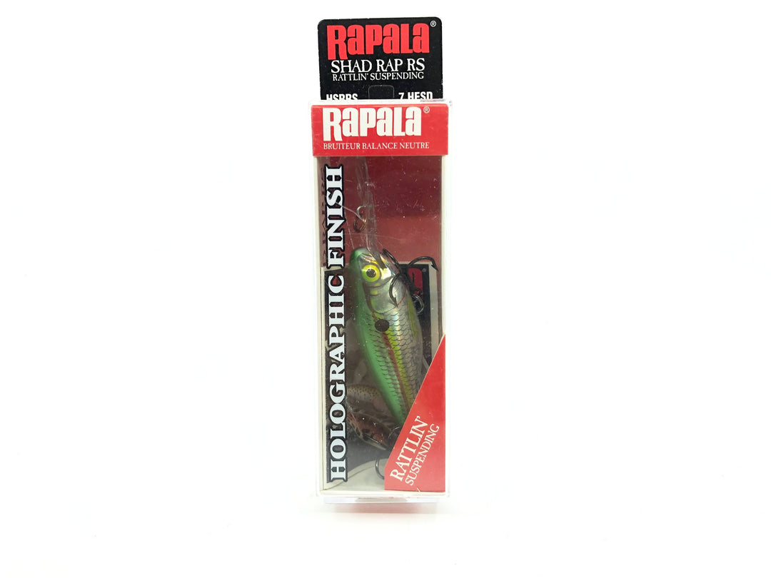 Rapala Shad Rap RS Holographic Finish HSRRS-7 HESD Holographic Emerald Shad with Box