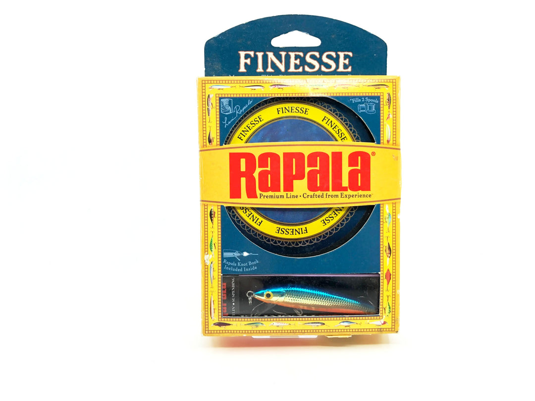 Rapala Finesse Line 12 LB. Clear and Husky Jerk HJ08-SB Silver Blue Lure Combo Pack