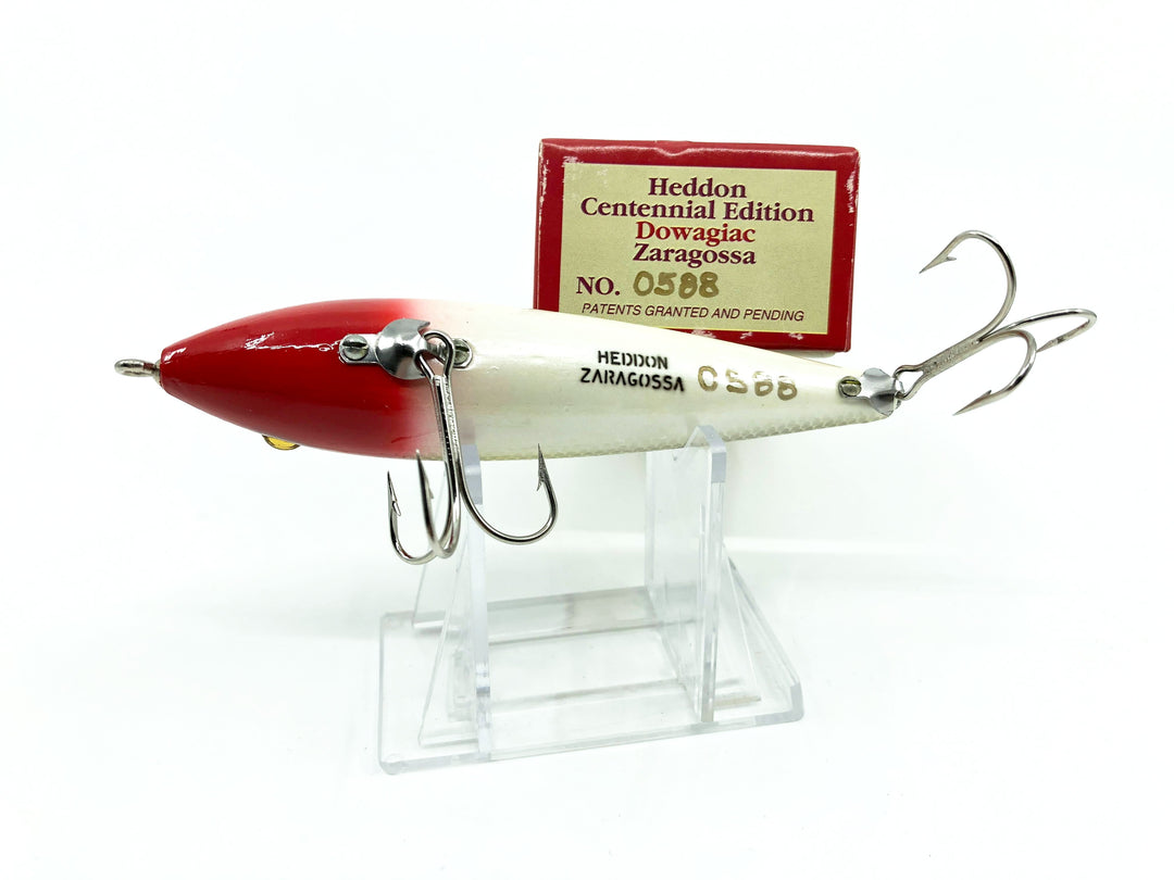 Heddon Centennial Edition Wood Zaragossa New in Box NO. X6500W-JRH - Frog Scale Red Head Numbered!