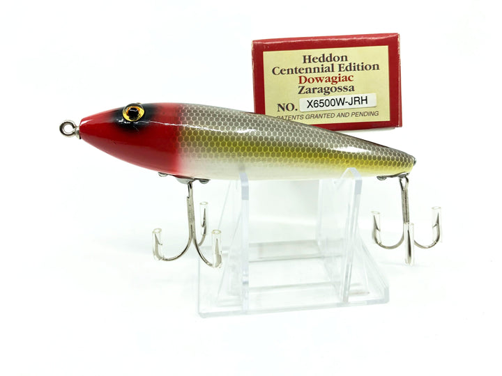 Heddon Centennial Edition Wood Zaragossa New in Box NO. X6500W-JRH - Frog Scale Red Head Numbered!