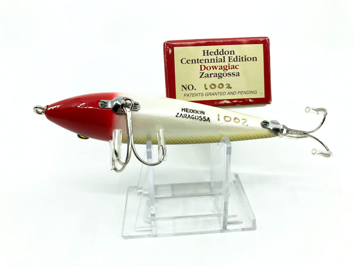Heddon Centennial Edition Wood Zaragossa New in Box NO. X6500W-JRH - Frog Scale Red Head Numbered!