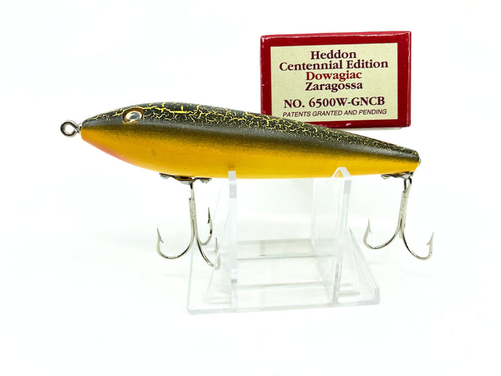 Heddon Centennial Edition Wood Zaragossa New in Box NO. X6500W-GNCB - Green Crackleback Numbered!