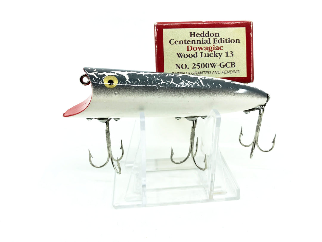 Heddon Centennial Edition Wood Lucky 13 New in Box NO. X2500W-GCB-Gray Crackleback