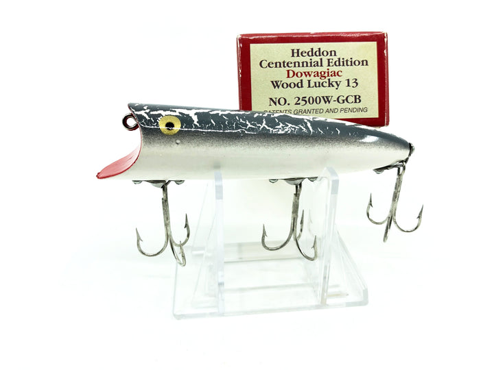 Heddon Centennial Edition Wood Lucky 13 New in Box NO. X2500W-GCB-Gray Crackleback