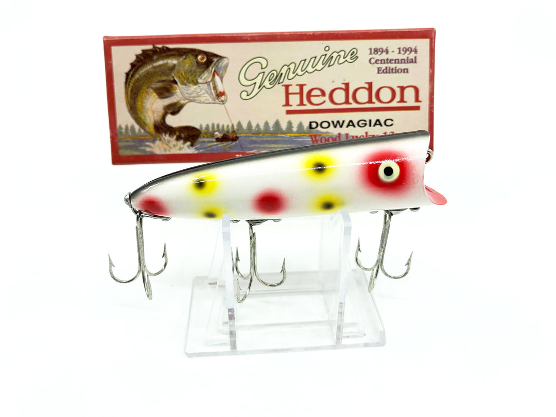 Heddon Centennial Edition Wood Lucky 13 New in Box NO. X2500W-S-Strawberry-Spotted-Numbered!