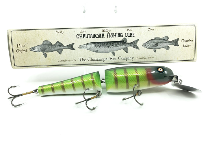 Jointed Chautauqua 8" Minnow Musky Lure Classic Perch Color