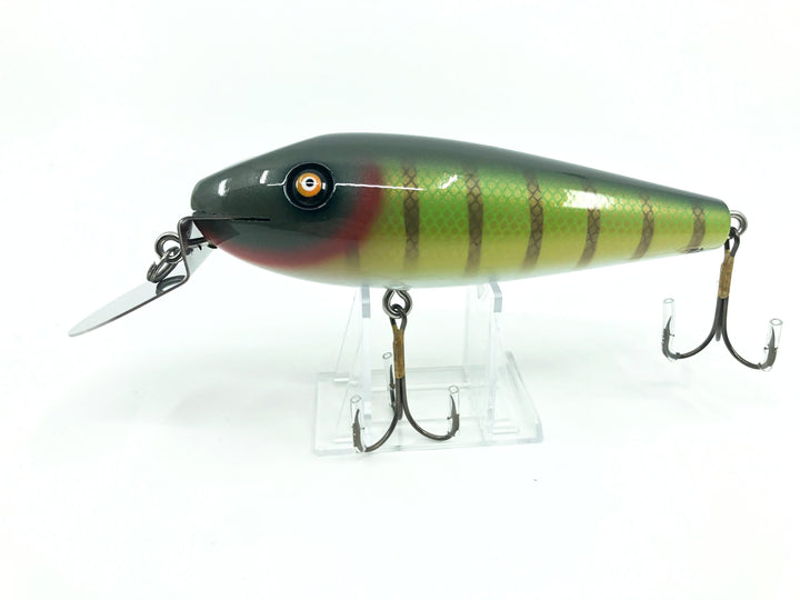 Chautauqua Wooden Magnum Wiggler Classic Perch Color Custom Lure