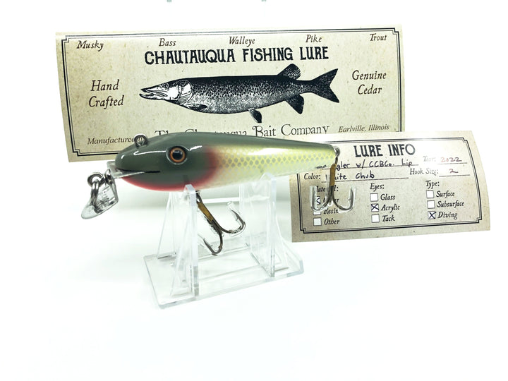 Chautauqua Wiggler w/ CCBCO Lip White Chub Color