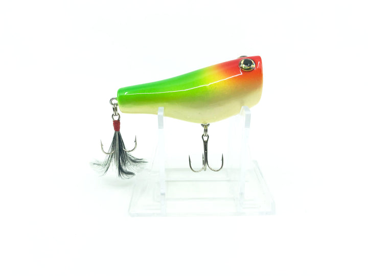 Tiemco Bass Mania Tank 60 Wooden Pop Chugger Bait Color 3 Parrot