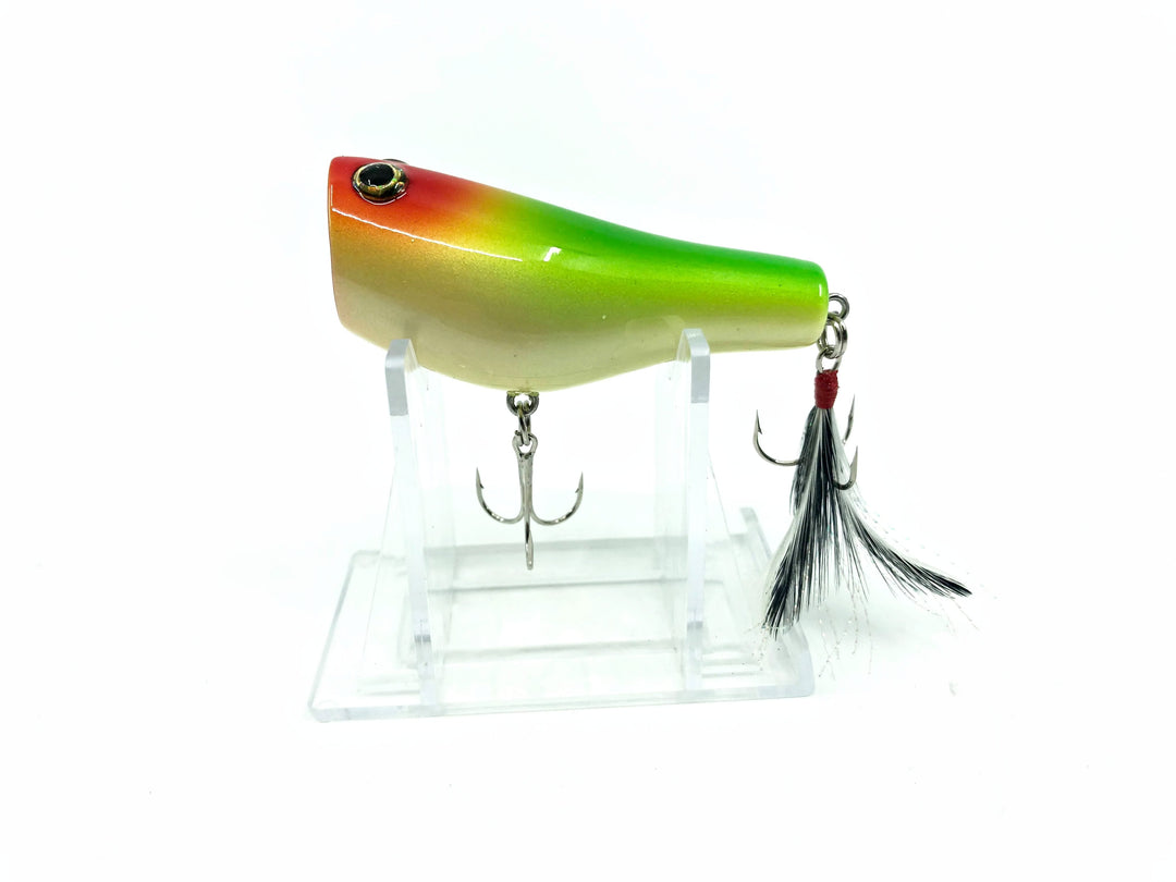 Tiemco Bass Mania Tank 60 Wooden Pop Chugger Bait Color 3 Parrot