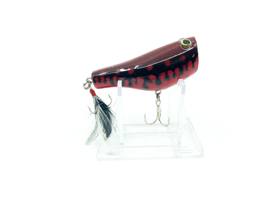 Tiemco Bass Mania Tank 60 Wooden Pop Chugger Bait Color 6 Red Ninja