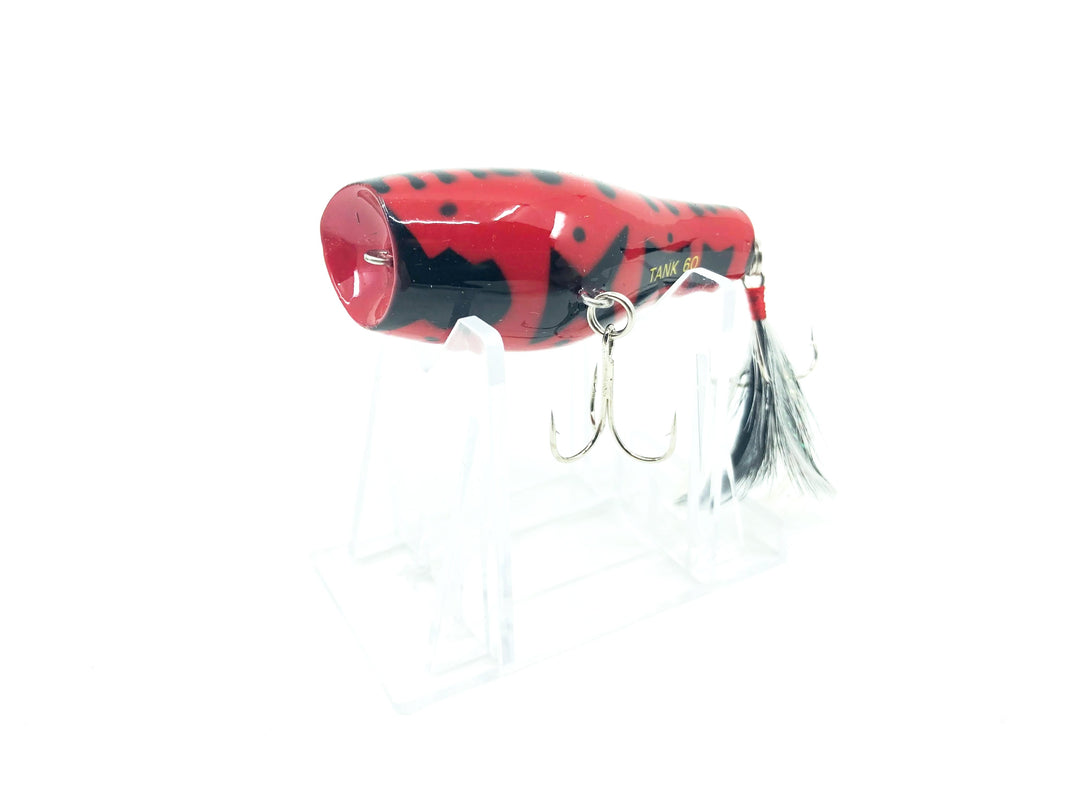 Tiemco Bass Mania Tank 60 Wooden Pop Chugger Bait Color 6 Red Ninja