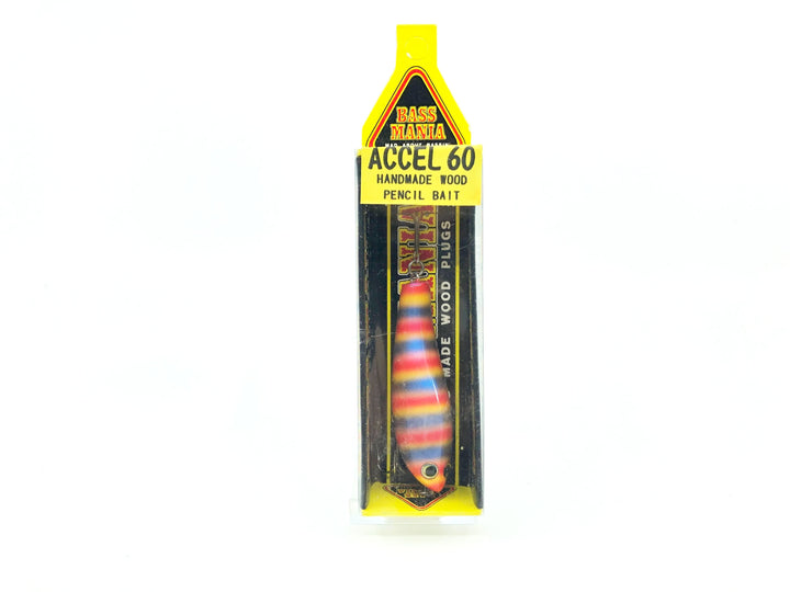 Tiemco Bass Mania Accel 60 Wooden Pencil Bait Color 11 Rainbow