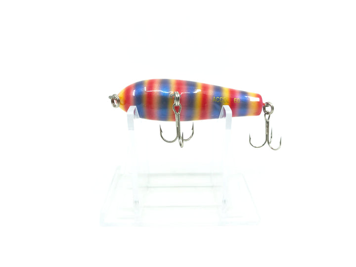 Tiemco Bass Mania Accel 60 Wooden Pencil Bait Color 11 Rainbow