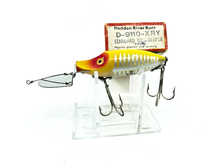 Heddon Standard Go Deeper River Runt D-9110-XRY Yellow Shore Minnow Color with Box
