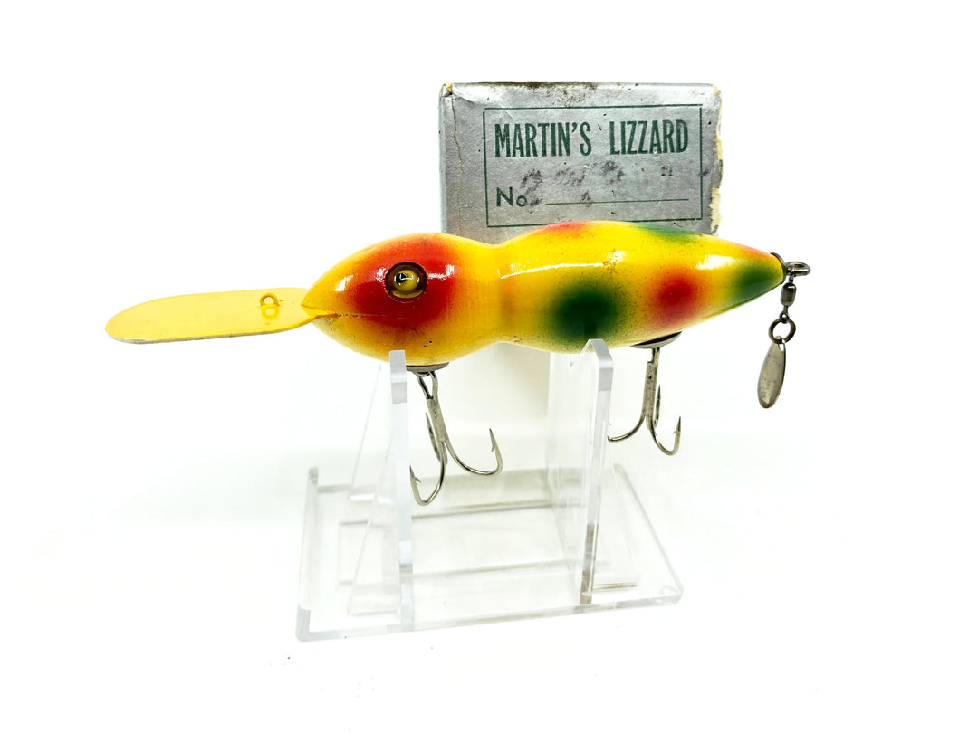 Martin's Lizard Yellow with Green and Red Spots, Red Eye Color 29 YR with Box