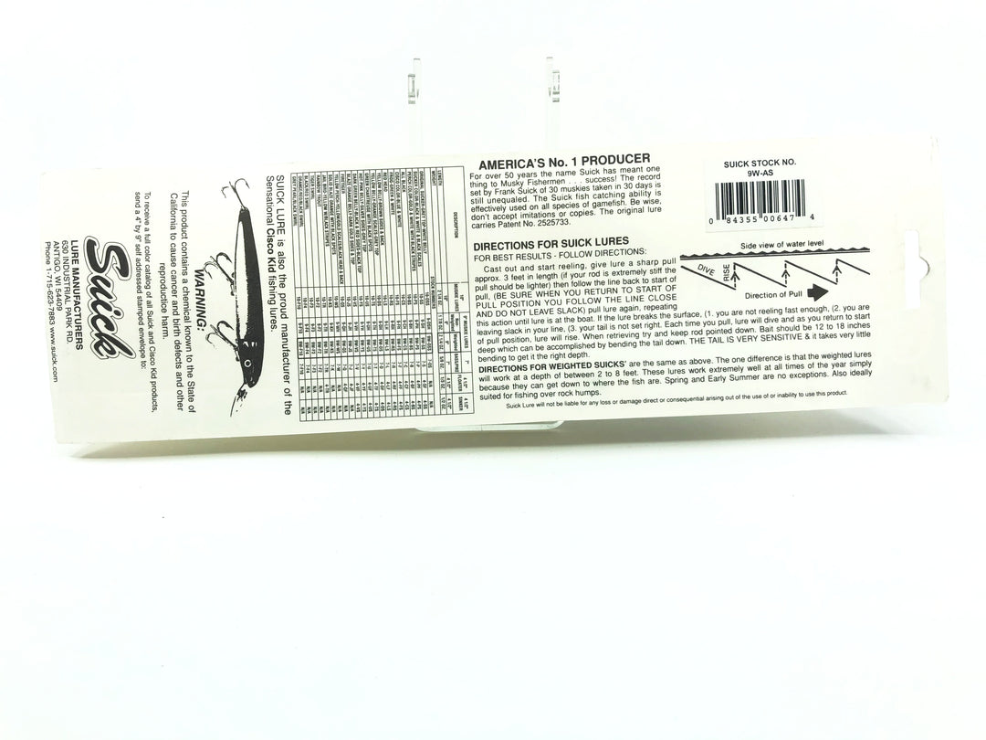 Suick 9" Weighted Thriller Storm Color 9W-AS New on Card Old Stock