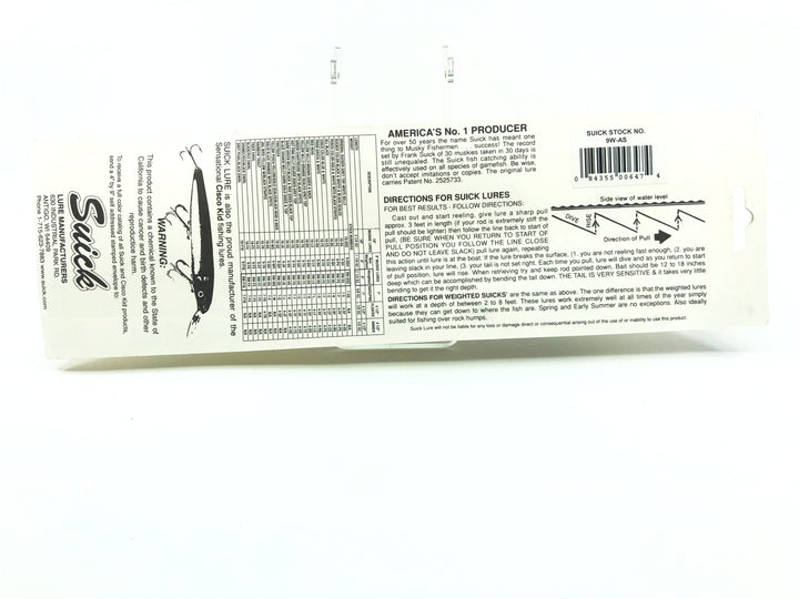 Suick 9" Weighted Thriller Storm Color 9W-AS New on Card Old Stock