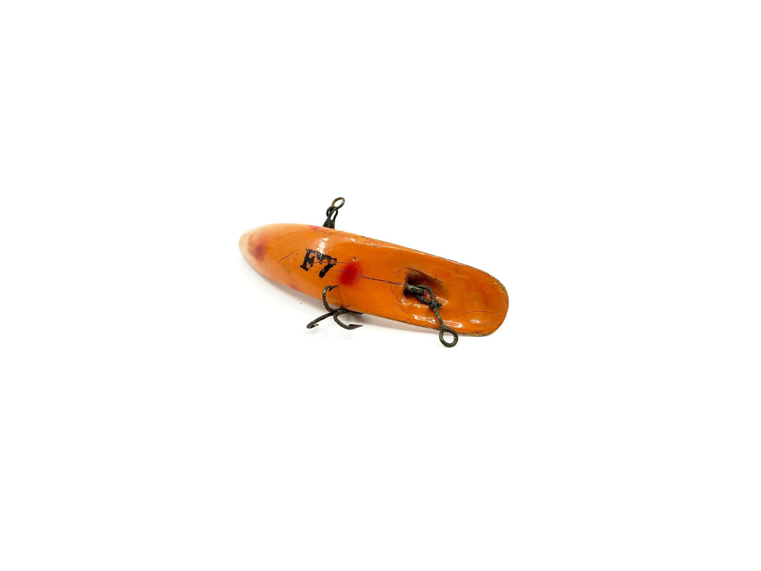 Helin Wooden Flatfish F7 Orange with Red Spots Color