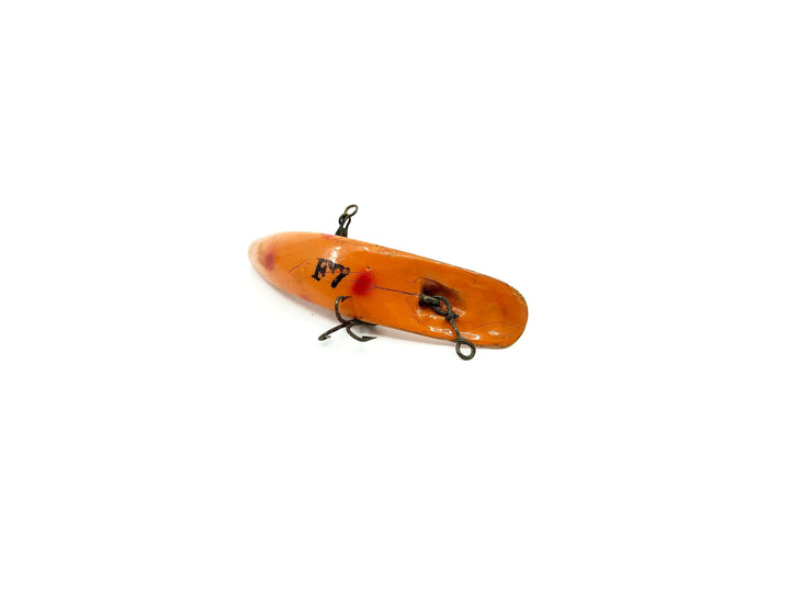 Helin Wooden Flatfish F7 Orange with Red Spots Color