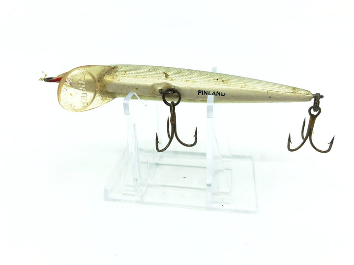 Vintage Original Rapala Finland Minnow Silver Black Back