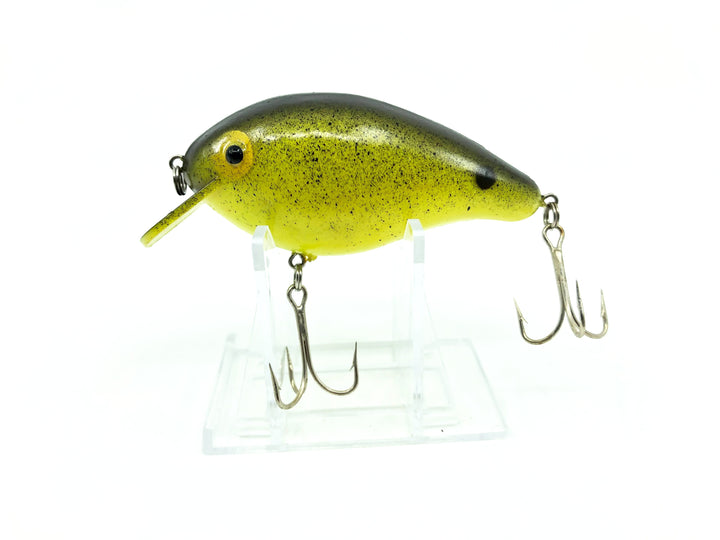 Big-O Type Lure (unknown maker) Chartreuse Black Speckles Color
