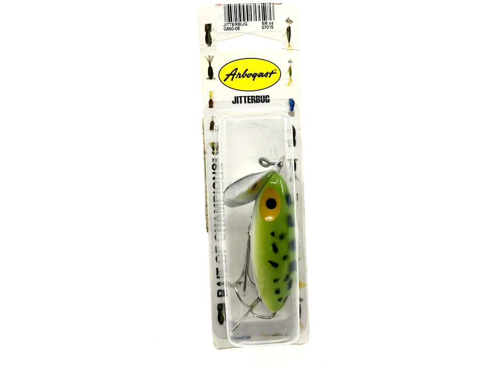 Arbogast Jitterbug New on Card Frog Color